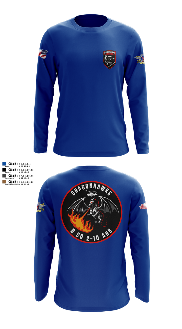 Long Sleeve Performance Shirt, 2-10 AHB Knighthawks, Spirit Store, Teamtime, Team time, sublimation, custom sports apparel, team uniforms, spirit wear, spiritwear, sports uniforms, custom shirts, team store, custom team store, fundraiser sports, apparel fundraiser