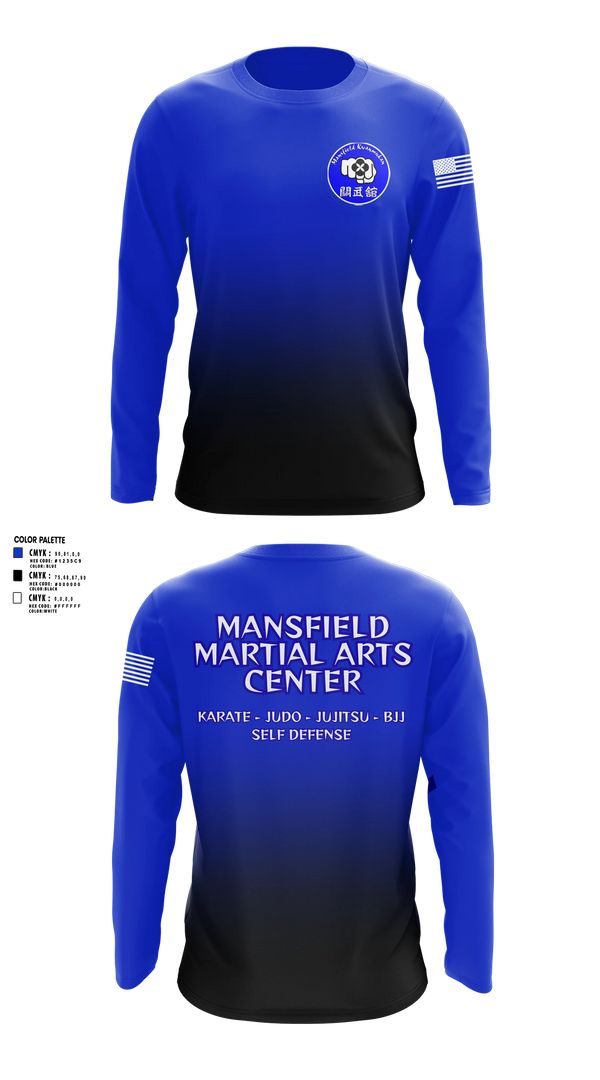 Long Sleeve Rash Guard Shirt, Mansfield Martial Arts Center, , Teamtime, Team time, sublimation, custom sports apparel, team uniforms, spirit wear, spiritwear, sports uniforms, custom shirts, team store, custom team store, fundraiser sports, apparel fundraiser