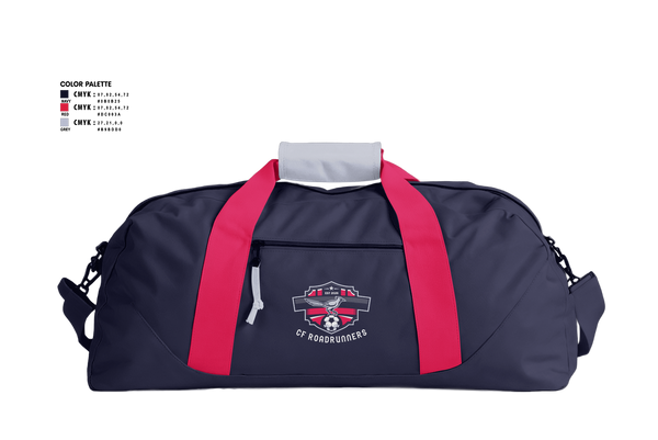 Duffle Bag, CF Roadrunners, Men's Soccer, Teamtime, Team time, sublimation, custom sports apparel, team uniforms, spirit wear, spiritwear, sports uniforms, custom shirts, team store, custom team store, fundraiser sports, apparel fundraiser