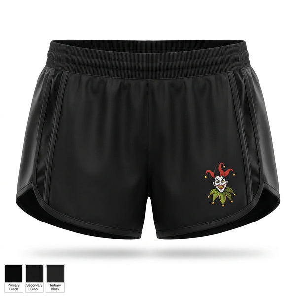Womens Shorts, “JOKERS WILD”, , Teamtime, Team time, sublimation, custom sports apparel, team uniforms, spirit wear, spiritwear, sports uniforms, custom shirts, team store, custom team store, fundraiser sports, apparel fundraiser