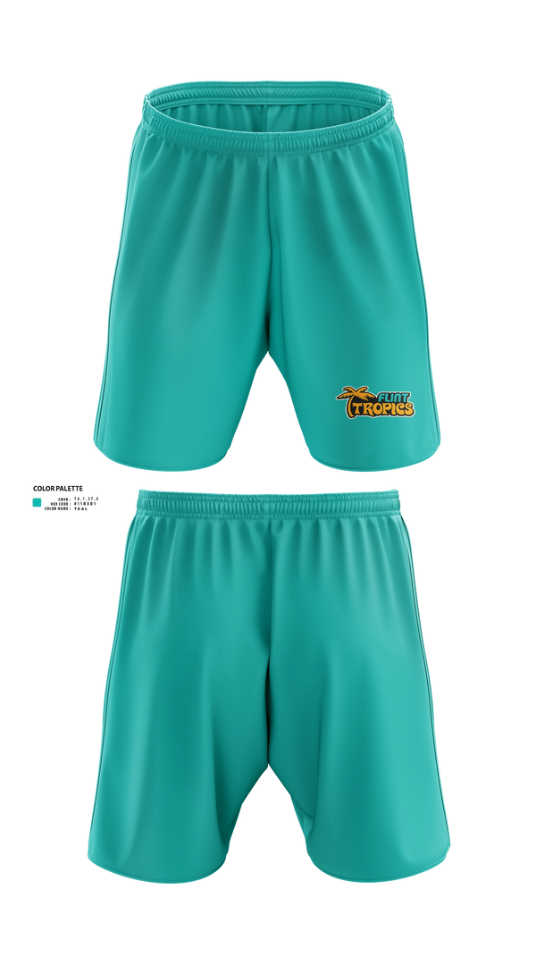 Athletic Shorts With Pockets, Flint Tropics, , Teamtime, Team time, sublimation, custom sports apparel, team uniforms, spirit wear, spiritwear, sports uniforms, custom shirts, team store, custom team store, fundraiser sports, apparel fundraiser