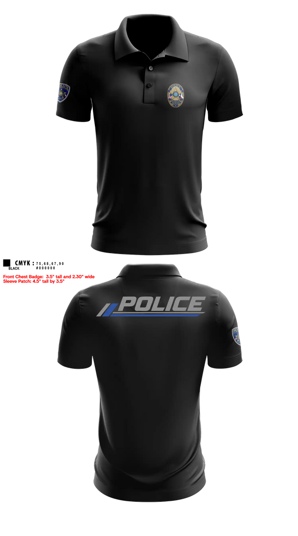Short Sleeve Performance Polo, GENERIC TEXAS POLICE OFFICER, Police, Teamtime, Team time, sublimation, custom sports apparel, team uniforms, spirit wear, spiritwear, sports uniforms, custom shirts, team store, custom team store, fundraiser sports, apparel fundraiser