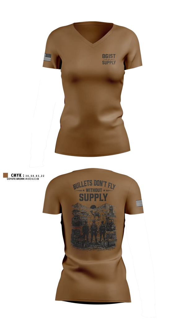 Womens Short Sleeve Vneck Shirt, 861, Army, Teamtime, Team time, sublimation, custom sports apparel, team uniforms, spirit wear, spiritwear, sports uniforms, custom shirts, team store, custom team store, fundraiser sports, apparel fundraiser