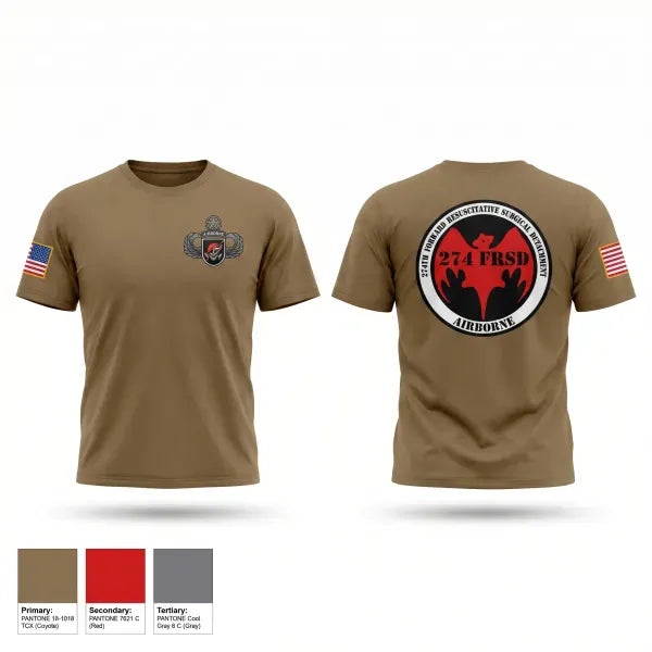 Old School Cotton Feel Shirt, 274th FRSD (Airborne), Army, Teamtime, Team time, sublimation, custom sports apparel, team uniforms, spirit wear, spiritwear, sports uniforms, custom shirts, team store, custom team store, fundraiser sports, apparel fundraiser