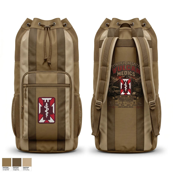 Gear Bag, 75th Field Hospital, Army, Teamtime, Team time, sublimation, custom sports apparel, team uniforms, spirit wear, spiritwear, sports uniforms, custom shirts, team store, custom team store, fundraiser sports, apparel fundraiser