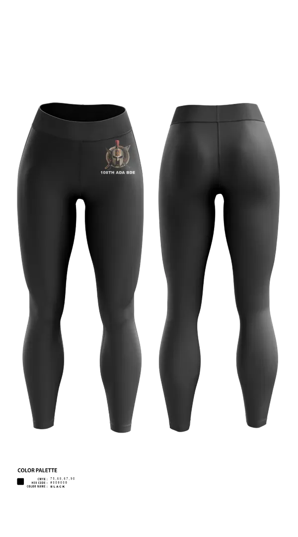 Womens Leggings, 108th Air Defense Artillery Brigade, Army, Teamtime, Team time, sublimation, custom sports apparel, team uniforms, spirit wear, spiritwear, sports uniforms, custom shirts, team store, custom team store, fundraiser sports, apparel fundraiser