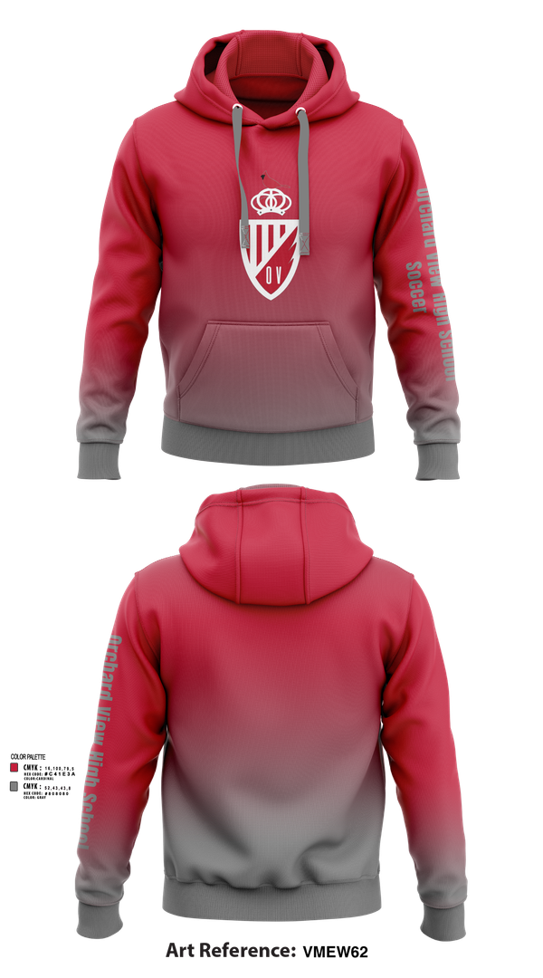 Hoodie, Orchard View High School Soccer, Men's Soccer, Teamtime, Team time, sublimation, custom sports apparel, team uniforms, spirit wear, spiritwear, sports uniforms, custom shirts, team store, custom team store, fundraiser sports, apparel fundraiser