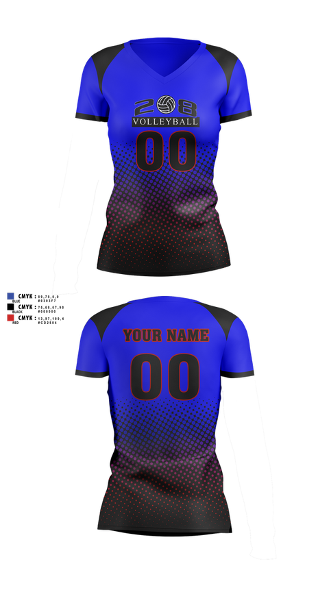 Womens Short Sleeve Vneck Shirt, 208 Volleyball Club, Women's Volleyball, Teamtime, Team time, sublimation, custom sports apparel, team uniforms, spirit wear, spiritwear, sports uniforms, custom shirts, team store, custom team store, fundraiser sports, apparel fundraiser