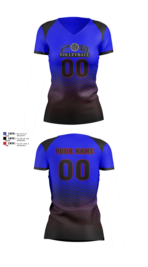 Womens Short Sleeve Vneck Shirt, 208 Volleyball Club, Women's Volleyball, Teamtime, Team time, sublimation, custom sports apparel, team uniforms, spirit wear, spiritwear, sports uniforms, custom shirts, team store, custom team store, fundraiser sports, apparel fundraiser