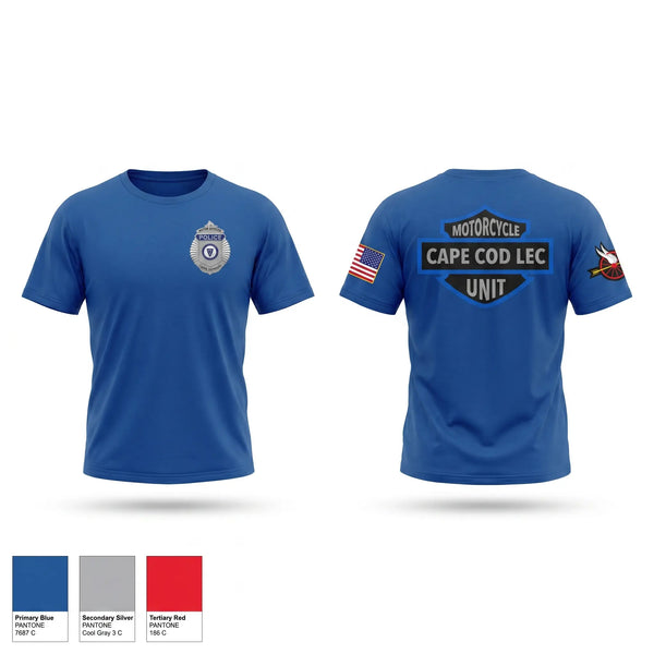 Old School Cotton Feel Shirt, Cape Cod Regional Law Enforcement Motor Unit, Police, Teamtime, Team time, sublimation, custom sports apparel, team uniforms, spirit wear, spiritwear, sports uniforms, custom shirts, team store, custom team store, fundraiser sports, apparel fundraiser