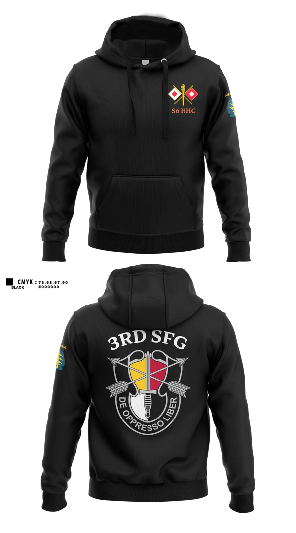 Hoodie, S6 HHC 3SFG(A), Army, Teamtime, Team time, sublimation, custom sports apparel, team uniforms, spirit wear, spiritwear, sports uniforms, custom shirts, team store, custom team store, fundraiser sports, apparel fundraiser