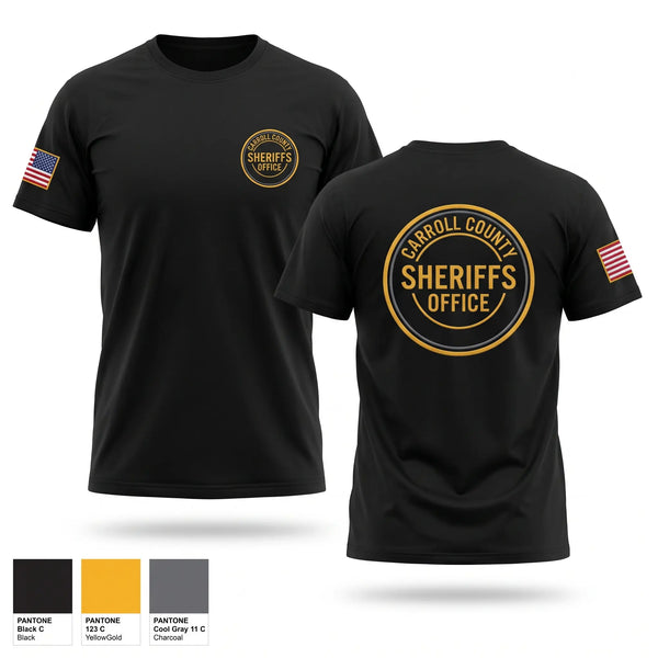 Old School Cotton Feel Shirt, Carroll County Sheriff's Office, Police, Teamtime, Team time, sublimation, custom sports apparel, team uniforms, spirit wear, spiritwear, sports uniforms, custom shirts, team store, custom team store, fundraiser sports, apparel fundraiser