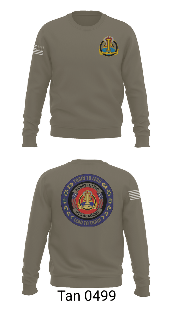 Crew Neck Sweatshirt, Henry H. Lind NCO Academy, Army, Teamtime, Team time, sublimation, custom sports apparel, team uniforms, spirit wear, spiritwear, sports uniforms, custom shirts, team store, custom team store, fundraiser sports, apparel fundraiser