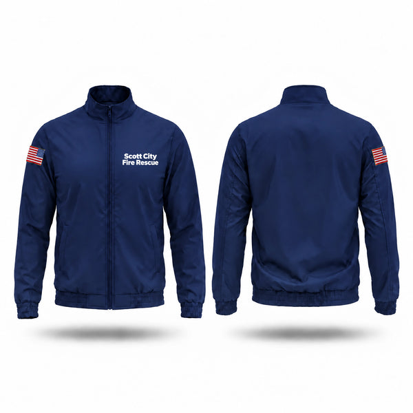 Windbreaker, Scott City Fire Rescue, Fire Department, Teamtime, Team time, sublimation, custom sports apparel, team uniforms, spirit wear, spiritwear, sports uniforms, custom shirts, team store, custom team store, fundraiser sports, apparel fundraiser