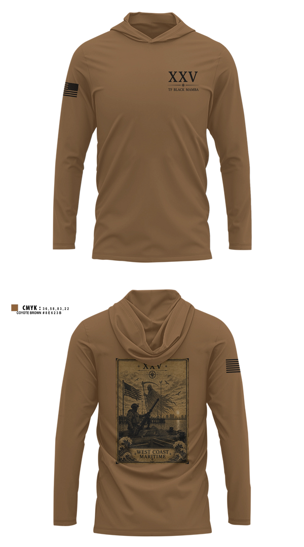 Long Sleeve hooded sunshirt, MSRON, Navy, Teamtime, Team time, sublimation, custom sports apparel, team uniforms, spirit wear, spiritwear, sports uniforms, custom shirts, team store, custom team store, fundraiser sports, apparel fundraiser