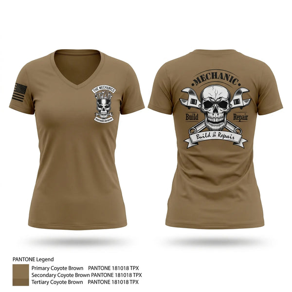Womens Short Sleeve Vneck Shirt, 1-82 FA C BRTY MECHANICS, Army, Teamtime, Team time, sublimation, custom sports apparel, team uniforms, spirit wear, spiritwear, sports uniforms, custom shirts, team store, custom team store, fundraiser sports, apparel fundraiser