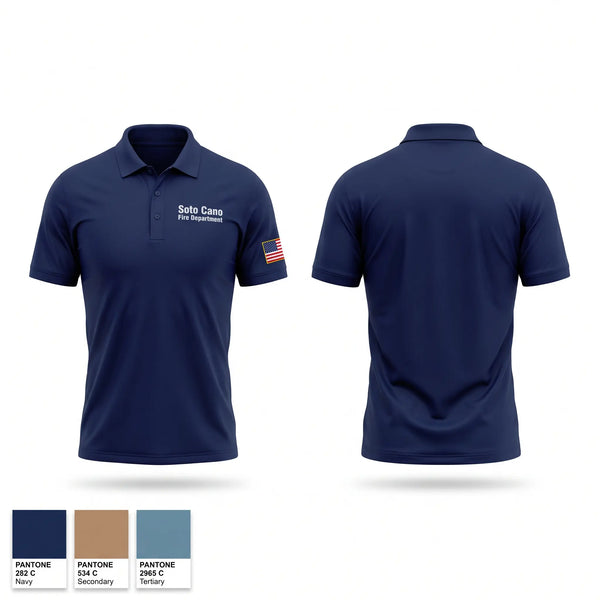 Short Sleeve Performance Polo, Soto Cano Fire Department, Fire Department, Teamtime, Team time, sublimation, custom sports apparel, team uniforms, spirit wear, spiritwear, sports uniforms, custom shirts, team store, custom team store, fundraiser sports, apparel fundraiser