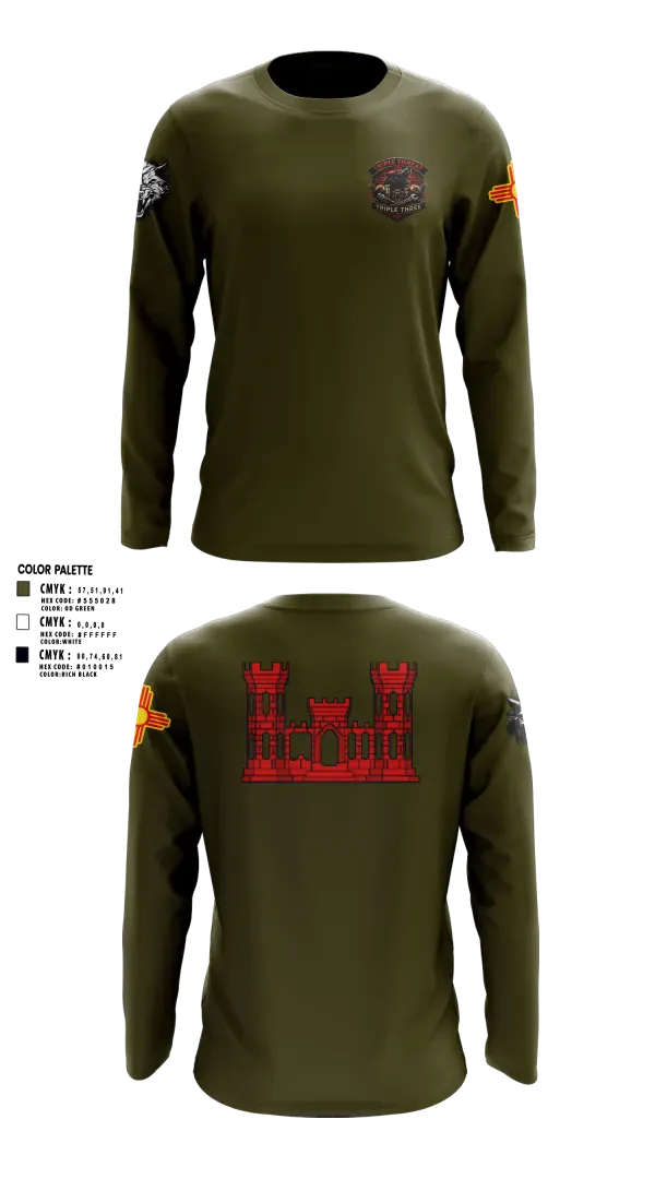 Long Sleeve Performance Shirt, 333rd Engineer Detachment, Army, Teamtime, Team time, sublimation, custom sports apparel, team uniforms, spirit wear, spiritwear, sports uniforms, custom shirts, team store, custom team store, fundraiser sports, apparel fundraiser