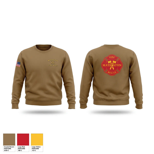 Crew Neck Sweatshirt, Mathiston fire and rescue, Fire Department, Teamtime, Team time, sublimation, custom sports apparel, team uniforms, spirit wear, spiritwear, sports uniforms, custom shirts, team store, custom team store, fundraiser sports, apparel fundraiser