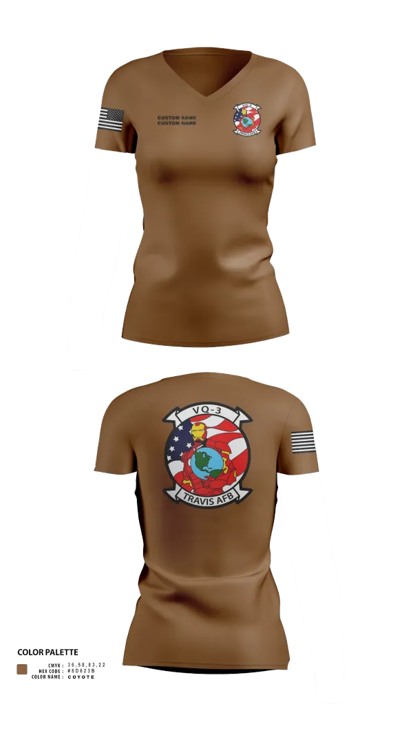 Womens Short Sleeve Vneck Shirt, VQ3 Det Travis, , Teamtime, Team time, sublimation, custom sports apparel, team uniforms, spirit wear, spiritwear, sports uniforms, custom shirts, team store, custom team store, fundraiser sports, apparel fundraiser