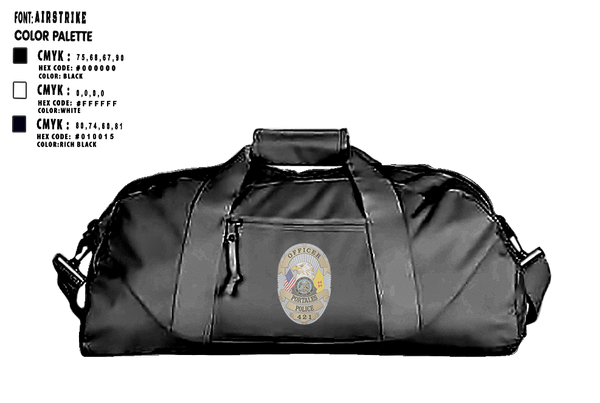 Gear Bag, Portales Police Department, Police, Teamtime, Team time, sublimation, custom sports apparel, team uniforms, spirit wear, spiritwear, sports uniforms, custom shirts, team store, custom team store, fundraiser sports, apparel fundraiser