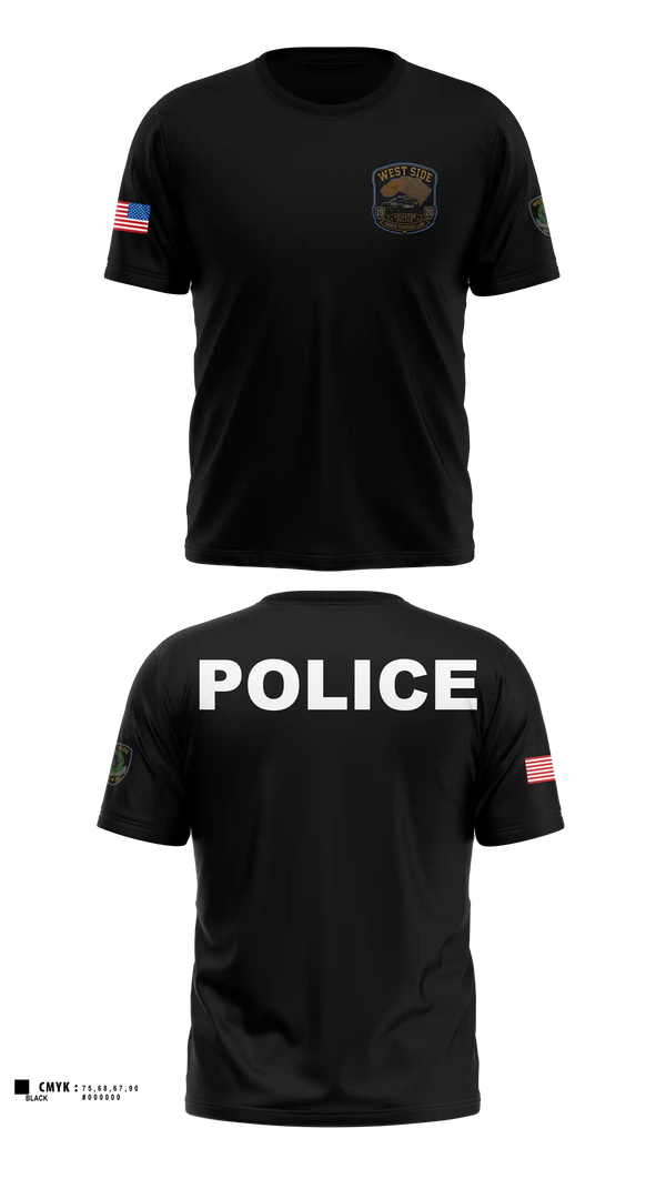Short Sleeve Performance Shirt, Houston Police West Side, Police, Teamtime, Team time, sublimation, custom sports apparel, team uniforms, spirit wear, spiritwear, sports uniforms, custom shirts, team store, custom team store, fundraiser sports, apparel fundraiser