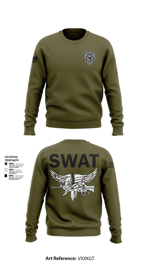Crew Neck Sweatshirt, ALAMO AREA METRO SWAT TEAM, Police, Teamtime, Team time, sublimation, custom sports apparel, team uniforms, spirit wear, spiritwear, sports uniforms, custom shirts, team store, custom team store, fundraiser sports, apparel fundraiser