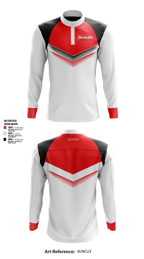 Quarter Zip Jacket, Shoreline Elite, Men's Lacrosse, Teamtime, Team time, sublimation, custom sports apparel, team uniforms, spirit wear, spiritwear, sports uniforms, custom shirts, team store, custom team store, fundraiser sports, apparel fundraiser