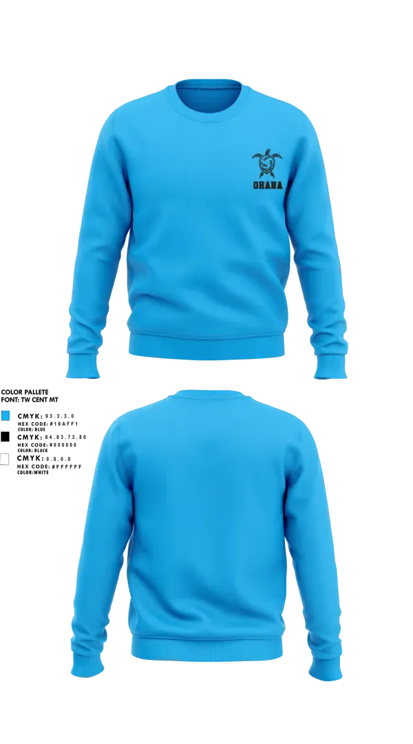 Crew Neck Sweatshirt, Ohana Volleyball, Women's Volleyball, Teamtime, Team time, sublimation, custom sports apparel, team uniforms, spirit wear, spiritwear, sports uniforms, custom shirts, team store, custom team store, fundraiser sports, apparel fundraiser