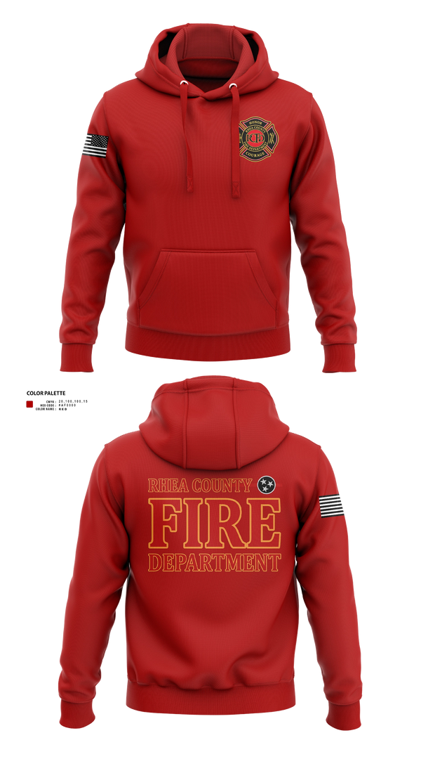 Hoodie, Rhea County Fire Department, Fire Department, Teamtime, Team time, sublimation, custom sports apparel, team uniforms, spirit wear, spiritwear, sports uniforms, custom shirts, team store, custom team store, fundraiser sports, apparel fundraiser