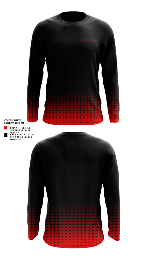 Long Sleeve Performance Shirt, DC West Dance, Spirit Store, Teamtime, Team time, sublimation, custom sports apparel, team uniforms, spirit wear, spiritwear, sports uniforms, custom shirts, team store, custom team store, fundraiser sports, apparel fundraiser