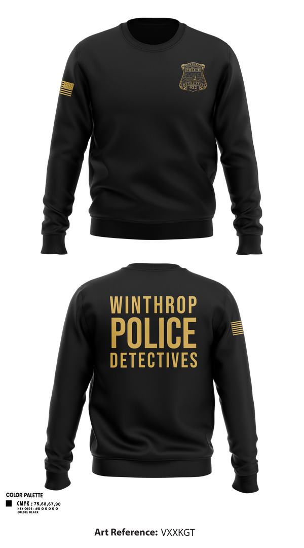 Crew Neck Sweatshirt, Winthrop Police Detectives, Police, Teamtime, Team time, sublimation, custom sports apparel, team uniforms, spirit wear, spiritwear, sports uniforms, custom shirts, team store, custom team store, fundraiser sports, apparel fundraiser