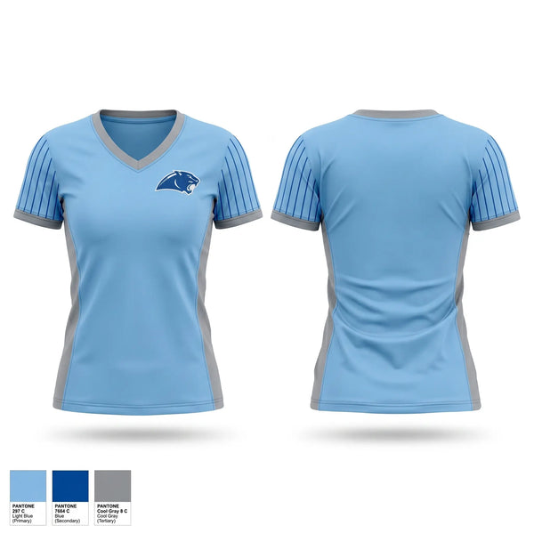 Womens Short Sleeve Vneck Shirt, Springboro Panthers, Baseball, Teamtime, Team time, sublimation, custom sports apparel, team uniforms, spirit wear, spiritwear, sports uniforms, custom shirts, team store, custom team store, fundraiser sports, apparel fundraiser