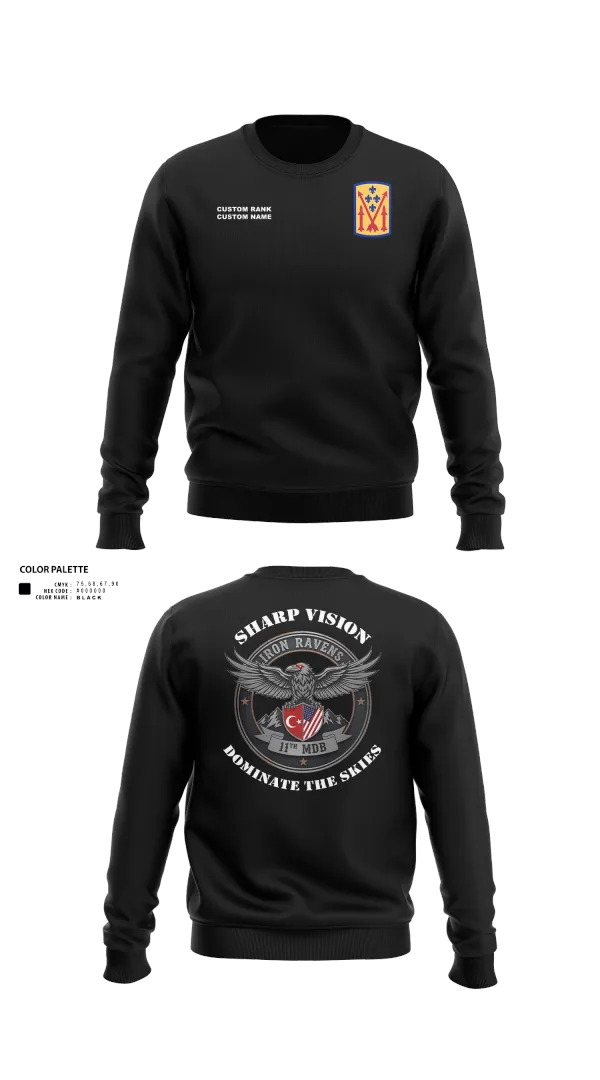 Crew Neck Sweatshirt, 11th MDB, Army, Teamtime, Team time, sublimation, custom sports apparel, team uniforms, spirit wear, spiritwear, sports uniforms, custom shirts, team store, custom team store, fundraiser sports, apparel fundraiser