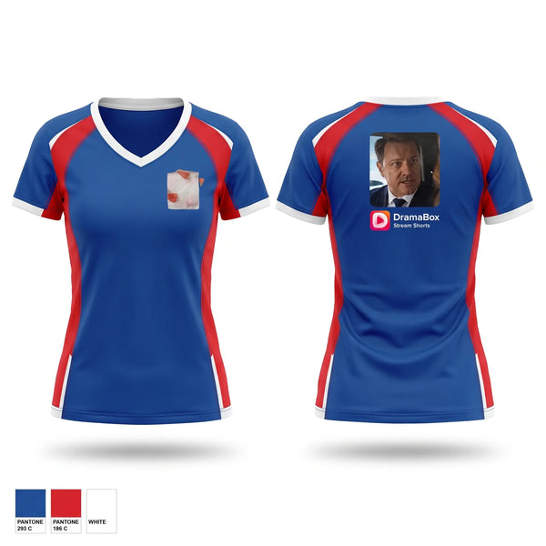 Womens Short Sleeve Vneck Shirt, Banneker Bulldogs, Women's Basketball, Teamtime, Team time, sublimation, custom sports apparel, team uniforms, spirit wear, spiritwear, sports uniforms, custom shirts, team store, custom team store, fundraiser sports, apparel fundraiser