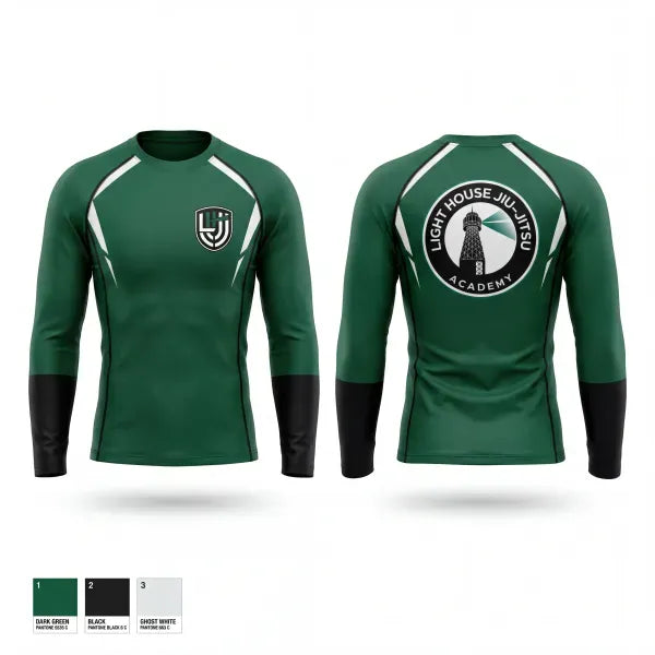 Long Sleeve Rash Guard Shirt, Lighthouse Jiu-Jitsu Academy, , Teamtime, Team time, sublimation, custom sports apparel, team uniforms, spirit wear, spiritwear, sports uniforms, custom shirts, team store, custom team store, fundraiser sports, apparel fundraiser
