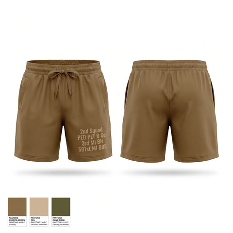 Athletic Shorts With Pockets, 2nd Squad, PED PLT, B Co, 3rd MI BN, 501st MI BDE, Army, Teamtime, Team time, sublimation, custom sports apparel, team uniforms, spirit wear, spiritwear, sports uniforms, custom shirts, team store, custom team store, fundraiser sports, apparel fundraiser