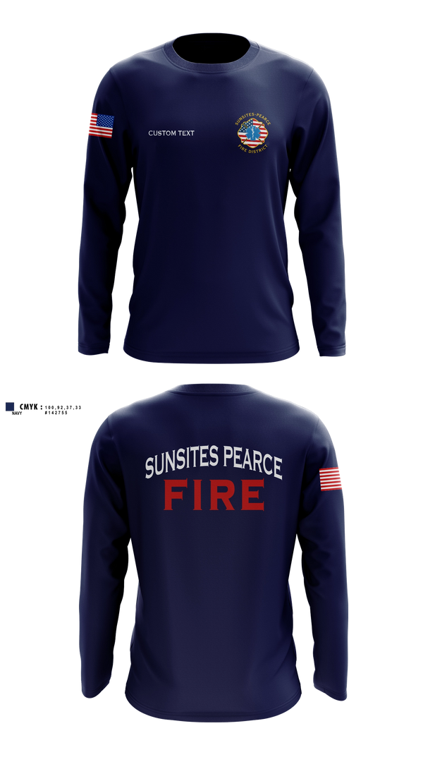 Long Sleeve Performance Shirt, Sunsites-Pearce Fire District, Fire Department, Teamtime, Team time, sublimation, custom sports apparel, team uniforms, spirit wear, spiritwear, sports uniforms, custom shirts, team store, custom team store, fundraiser sports, apparel fundraiser