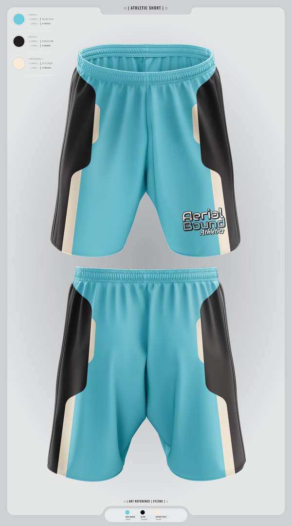 Athletic Shorts With Pockets, Aerial Bound Athletics, Spirit Store, Teamtime, Team time, sublimation, custom sports apparel, team uniforms, spirit wear, spiritwear, sports uniforms, custom shirts, team store, custom team store, fundraiser sports, apparel fundraiser