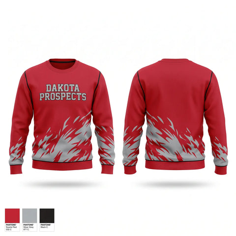 Crew Neck Sweatshirt, Dakota Prospects, Men's Basketball, Teamtime, Team time, sublimation, custom sports apparel, team uniforms, spirit wear, spiritwear, sports uniforms, custom shirts, team store, custom team store, fundraiser sports, apparel fundraiser