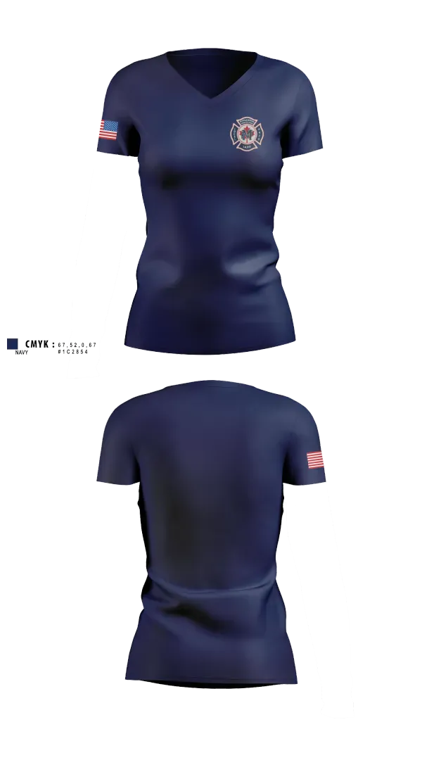 Womens Short Sleeve Vneck Shirt, Maplewood Fire department, Fire Department, Teamtime, Team time, sublimation, custom sports apparel, team uniforms, spirit wear, spiritwear, sports uniforms, custom shirts, team store, custom team store, fundraiser sports, apparel fundraiser