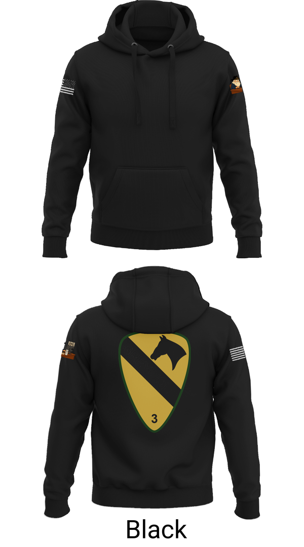 Hoodie, 1st cav Div 3abct, , Teamtime, Team time, sublimation, custom sports apparel, team uniforms, spirit wear, spiritwear, sports uniforms, custom shirts, team store, custom team store, fundraiser sports, apparel fundraiser