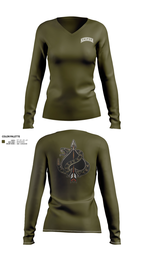 Womens Long Sleeve Vneck Shirt, 90th Ground Combat Training Squadron, Air Force, Teamtime, Team time, sublimation, custom sports apparel, team uniforms, spirit wear, spiritwear, sports uniforms, custom shirts, team store, custom team store, fundraiser sports, apparel fundraiser