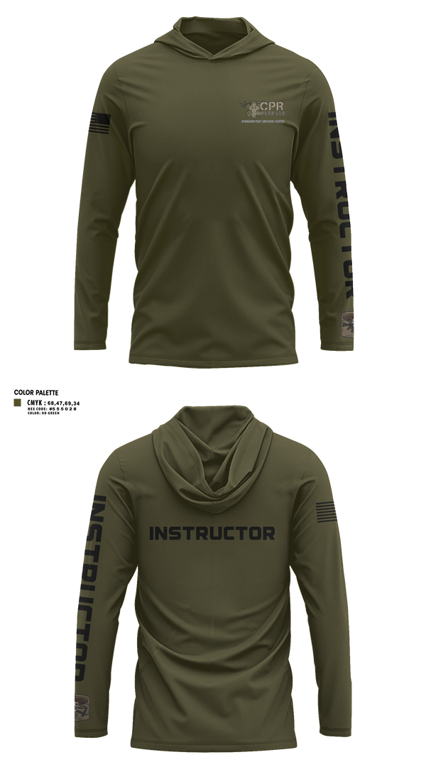 Long Sleeve Hooded Sun Shirt, CPR PLUS, EMS/EMT, Teamtime, Team time, sublimation, custom sports apparel, team uniforms, spirit wear, spiritwear, sports uniforms, custom shirts, team store, custom team store, fundraiser sports, apparel fundraiser