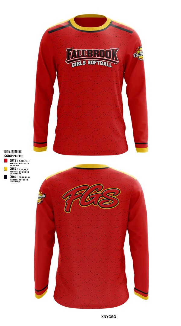 Long Sleeve Performance Shirt, Fallbrook girls softball, Softball, Teamtime, Team time, sublimation, custom sports apparel, team uniforms, spirit wear, spiritwear, sports uniforms, custom shirts, team store, custom team store, fundraiser sports, apparel fundraiser