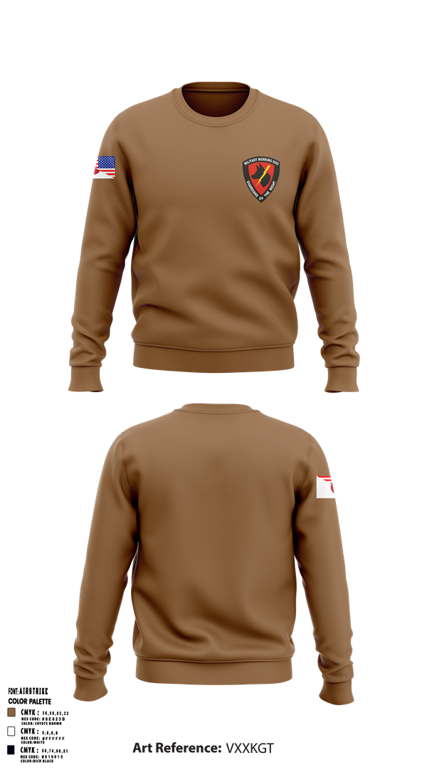 Crew Neck Sweatshirt, CFAY Security MWD, , Teamtime, Team time, sublimation, custom sports apparel, team uniforms, spirit wear, spiritwear, sports uniforms, custom shirts, team store, custom team store, fundraiser sports, apparel fundraiser