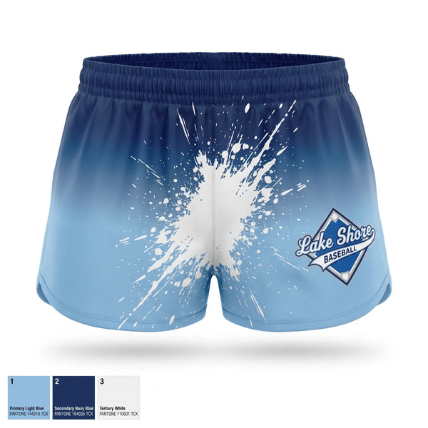 Womens Shorts, Lake Shore Graysox, Baseball, Teamtime, Team time, sublimation, custom sports apparel, team uniforms, spirit wear, spiritwear, sports uniforms, custom shirts, team store, custom team store, fundraiser sports, apparel fundraiser