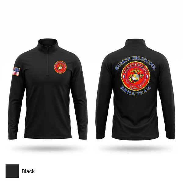 Windbreaker, Ruskin Highschool MCJROTC drill team, Marines, Teamtime, Team time, sublimation, custom sports apparel, team uniforms, spirit wear, spiritwear, sports uniforms, custom shirts, team store, custom team store, fundraiser sports, apparel fundraiser