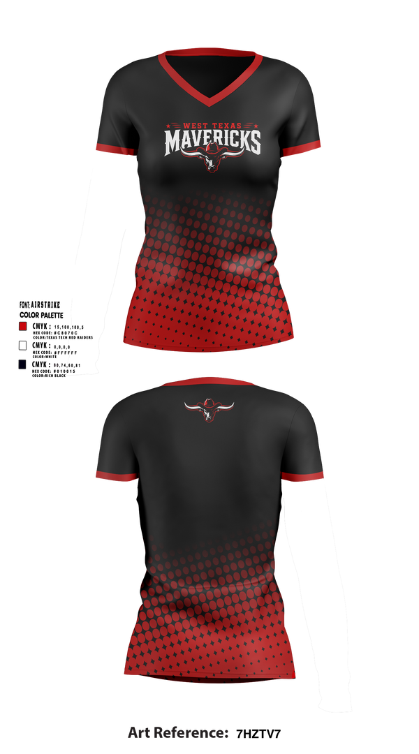 Womens Short Sleeve Vneck Shirt, West Texas Mavericks, Baseball, Teamtime, Team time, sublimation, custom sports apparel, team uniforms, spirit wear, spiritwear, sports uniforms, custom shirts, team store, custom team store, fundraiser sports, apparel fundraiser