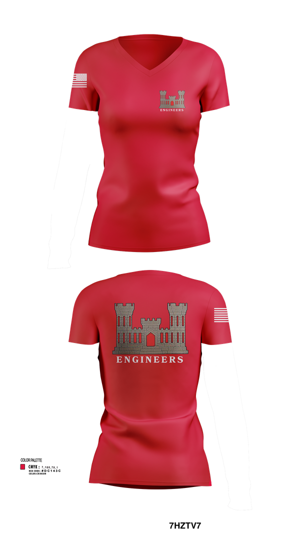 Womens Short Sleeve Vneck Shirt, 817th engineer sapper, , Teamtime, Team time, sublimation, custom sports apparel, team uniforms, spirit wear, spiritwear, sports uniforms, custom shirts, team store, custom team store, fundraiser sports, apparel fundraiser